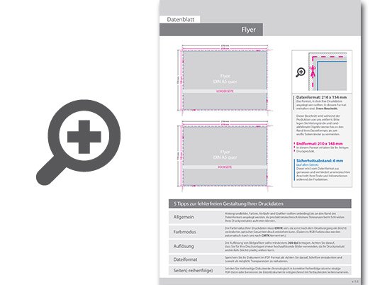 Product Bild hochglanz-uv-lack-flyer_din_a5_quer_(21_0_cm_x_14_8_cm)__beidseitig_bedruckt