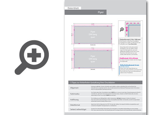 Product Bild flyer_din_lang_quer_4_4_farbig_mit_beidseitig_partieller_uv-lackierung