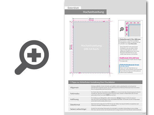 Product Bild hochzeitszeitung_mit_drahtheftung__endformat_din_a4__36-seitig