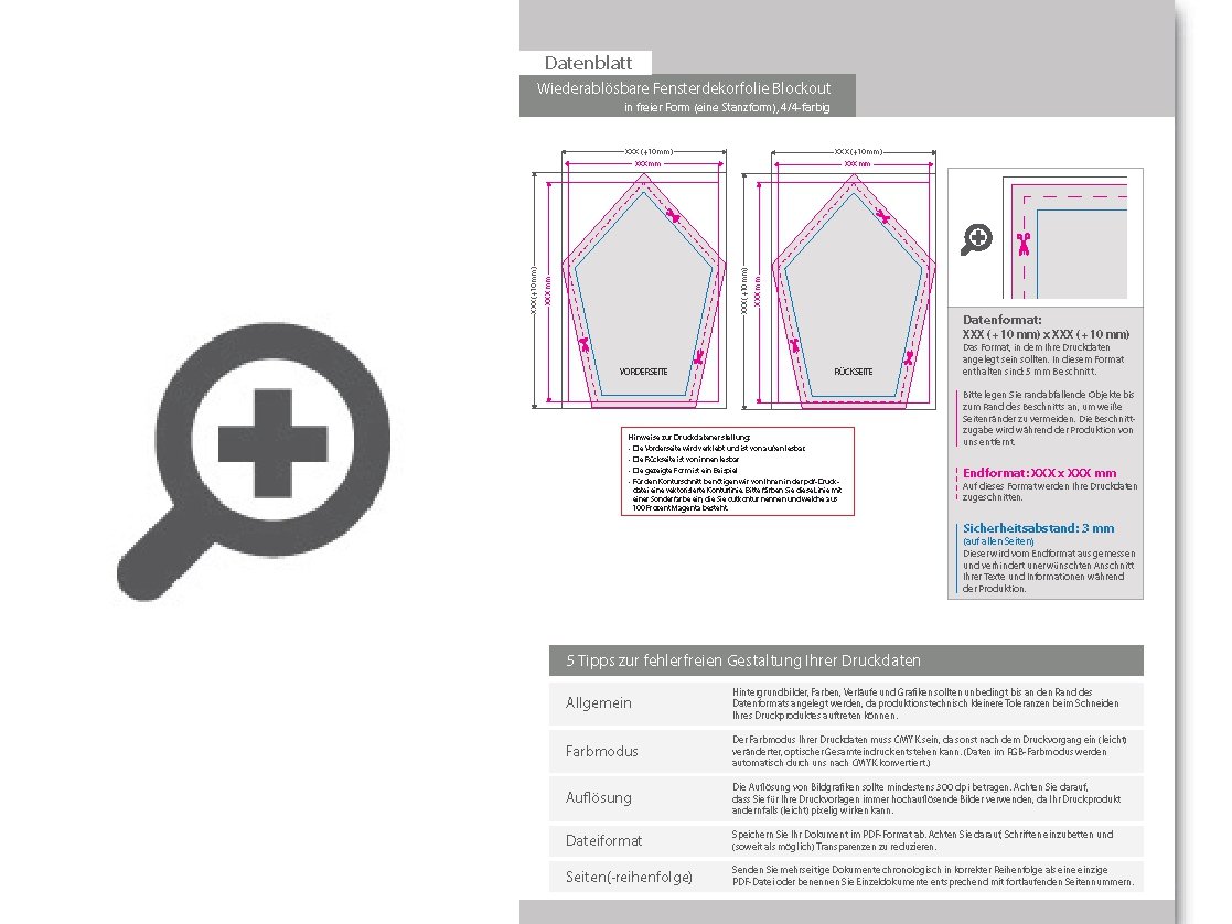 Product Bild wiederabl__sbare_fensterdekorfolie_blockout_in_frei-form_(eine_stanzform_m__glich)__4_4_farbig_beidseitig_bedruckt